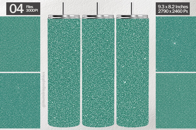 Teal Fine Glitter Tumbler Wrap| Tumbler Sublimation