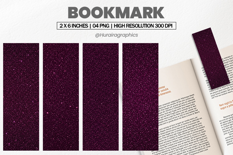 Burgundy Plum Glitter Bookmarks PNG, Bookmark Sublimation