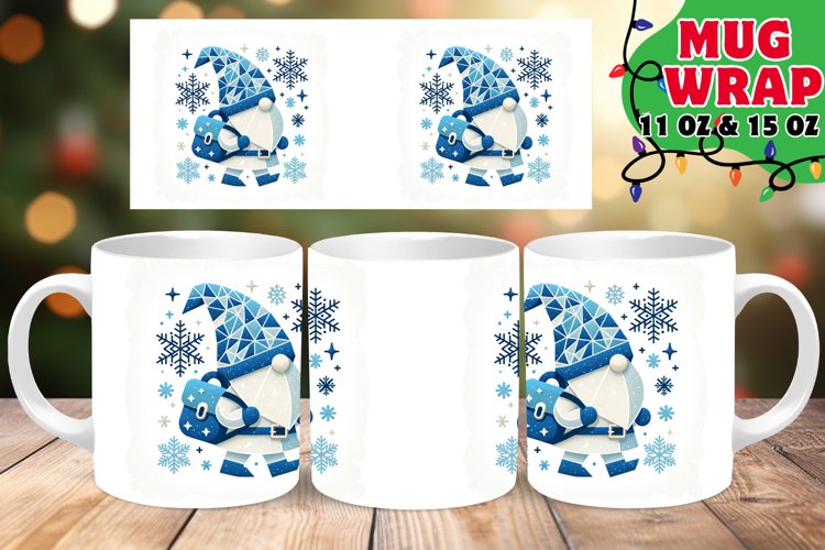 Gnome Winter Charm 11oz 15oz Mug Wrap example image 1