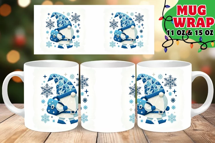 Gnome Winter Charm 11oz 15oz Mug Wrap