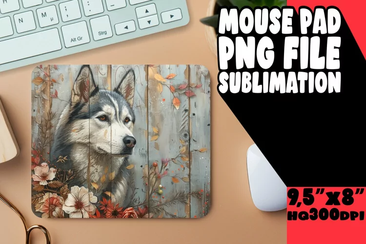 Rustic Dog Pattern Desk Pad