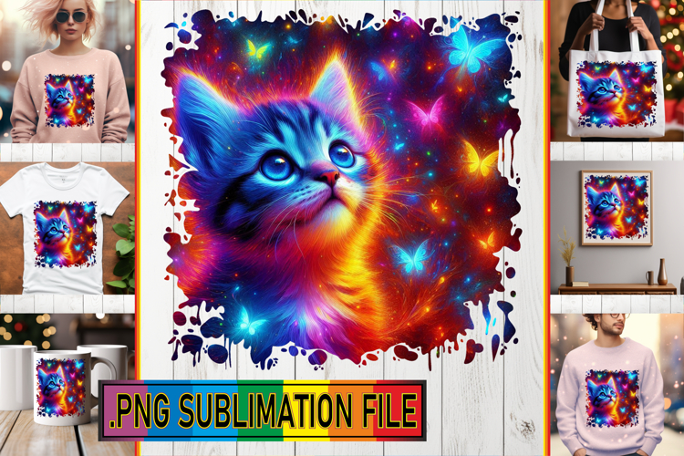 BRIGHT PNG Sublimation Magic, Cat