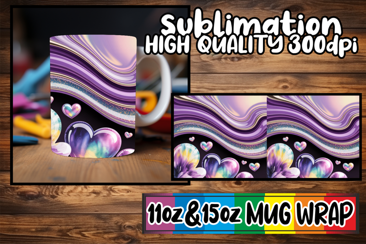 Dreamy nights sublimation mug wrap, Pattern