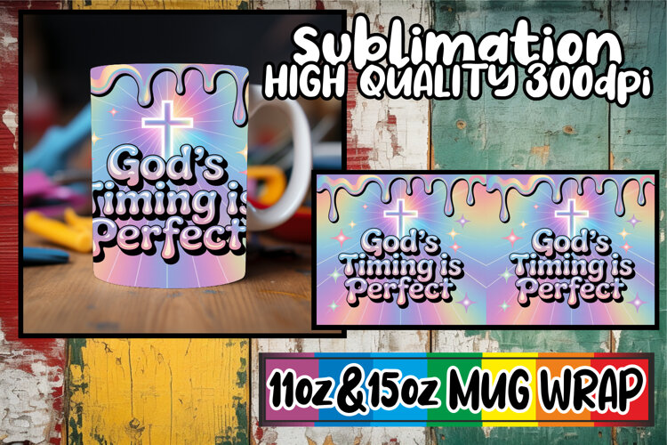 Sweet mornings 11oz 15oz mug wrap, Christian example image 1