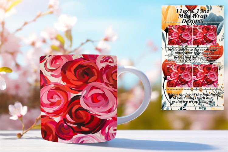Fresh Flower Mug Patterns: Assorted Springtime Designs