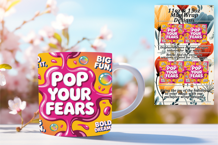 Dynamic 11oz Mug Wrap Png Artwork , Girl Quote