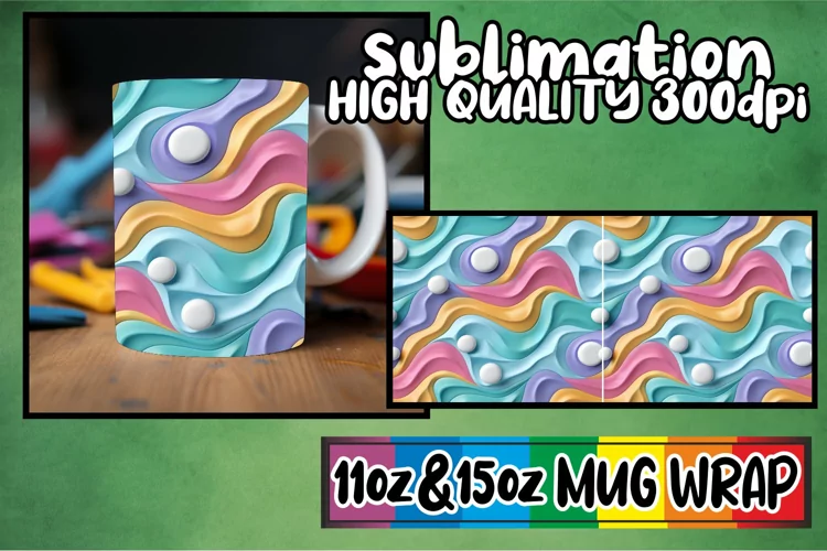 Dynamic 3D Fantasy: Abstract Mug Art 11oz/15oz