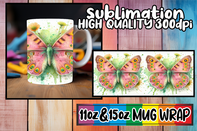 Inspiring moments sublimation print wrap, Butterfly