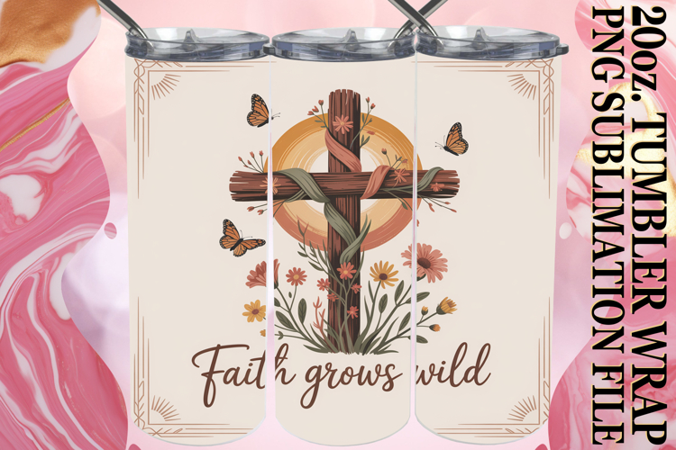 Magical mornings 20oz tumbler wrap, Religious