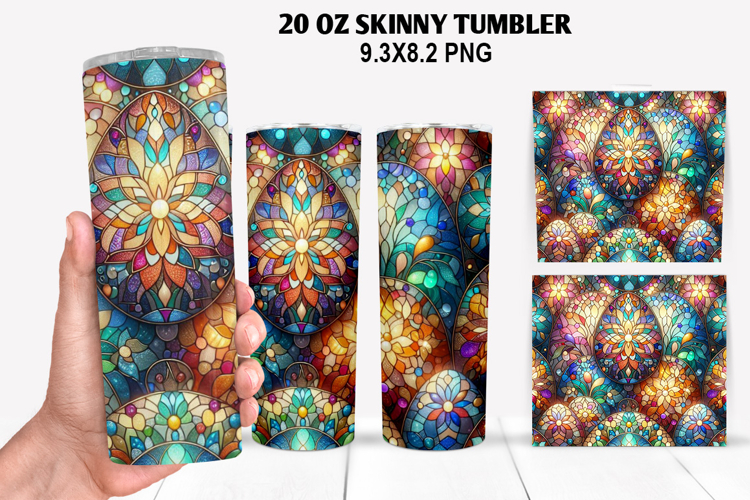 Skinny Tumbler 20oz Wrap Design, Easter Tumbler PNG Design