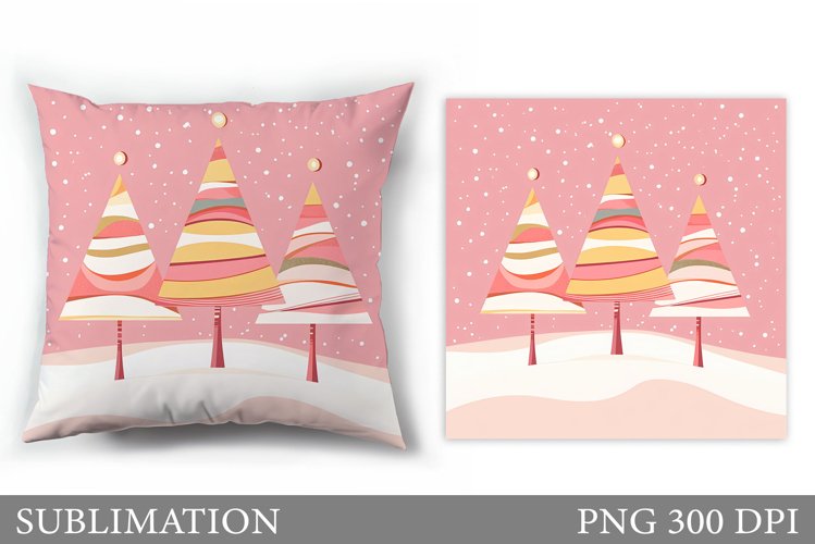 Christmas Tree Pillow Design. Christmas Tree Sublimation example image 1
