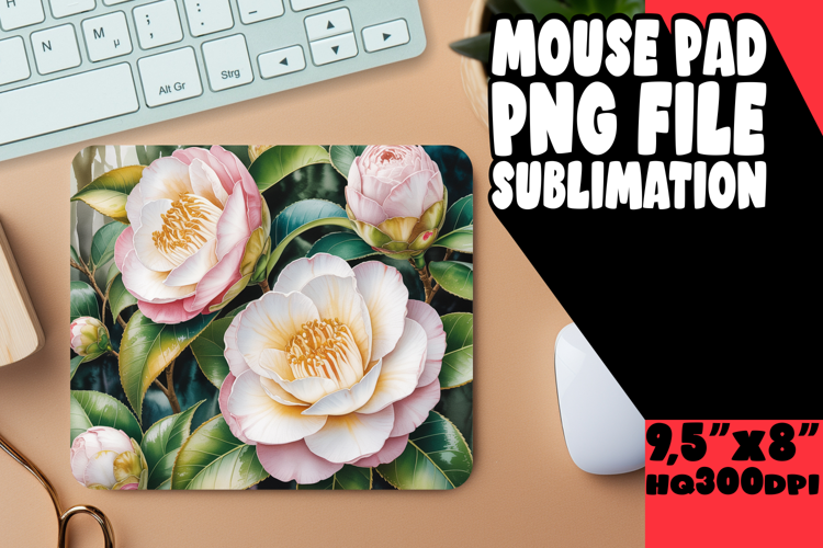 CHEERFUL MOUSE MAT PLAYFUL DESIGN, Flowers