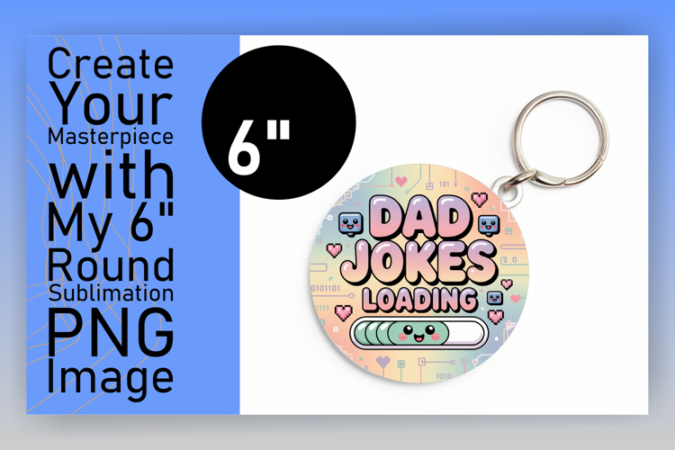 Sleek Keychain Circle Design Template , Fathers Day