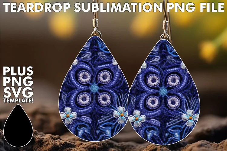 Unique Embroidered Earring Art