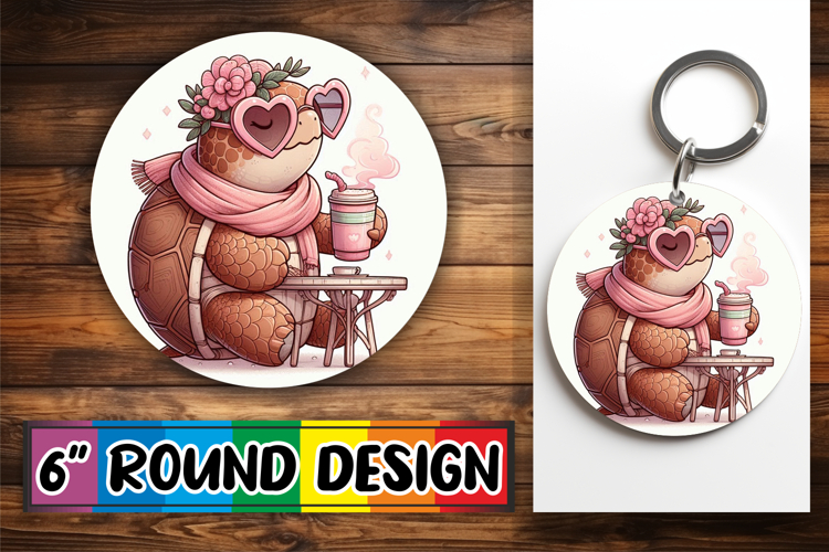 Radiant Circle Car Coasters, Turtle