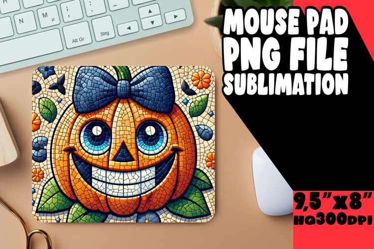 SWEET MOUSE PAD SUBLIMATION STYLE, Cute Pumpkin