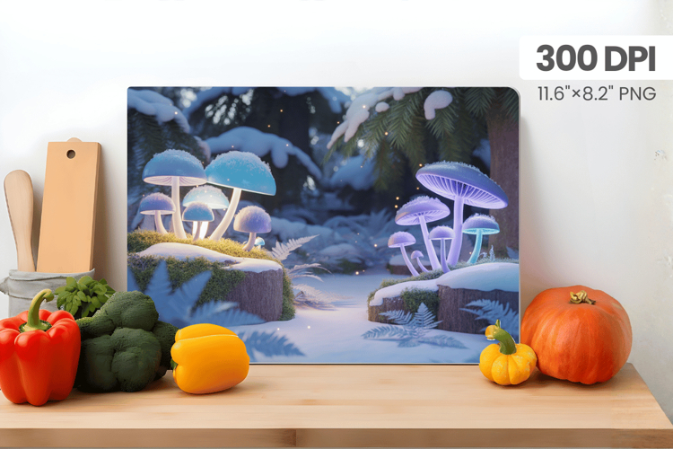 Winter Christmas Wonderland Cutting Board PNG Sublimation