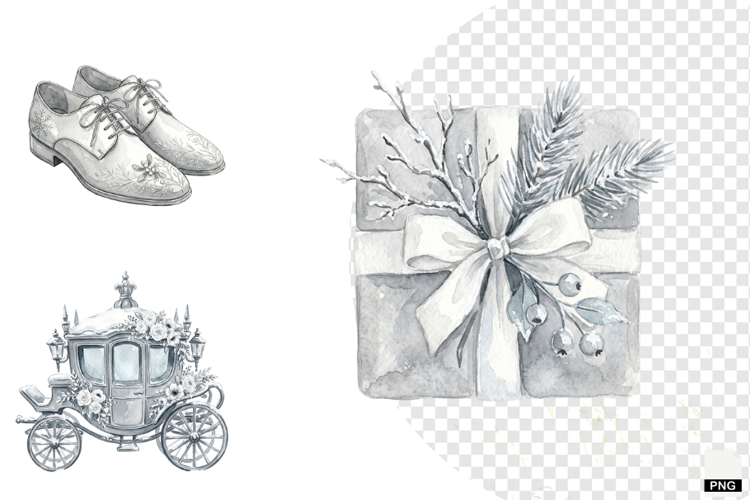 Snowy Romance Wedding Clipart