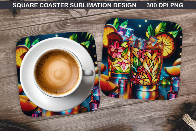 Summer Coaster Sublimation, Summer Coaster PNG Design