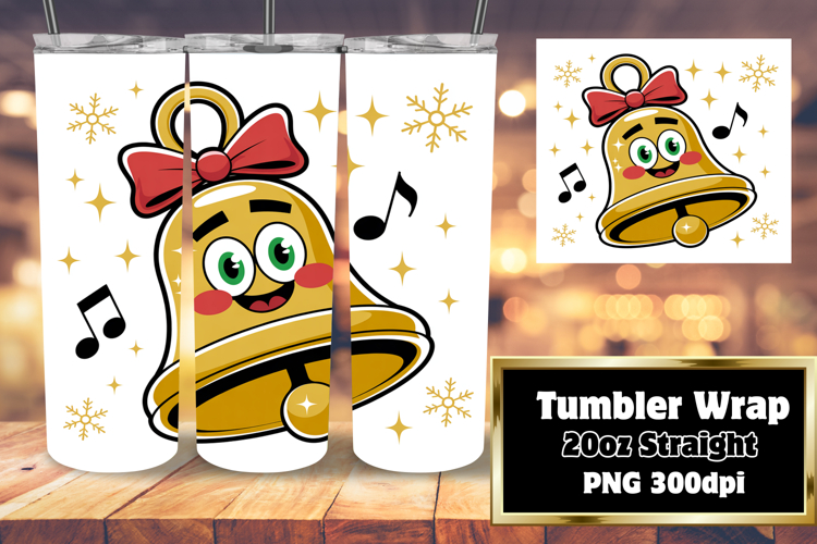 VIBRANT 20oz Tumbler Artwork , Cute Christmas