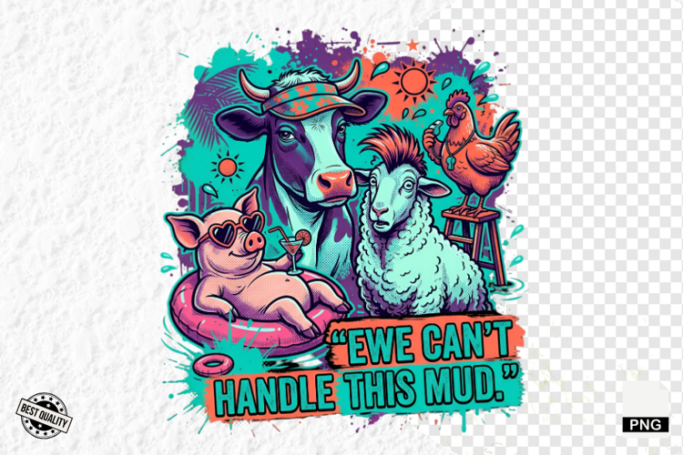 Farm Animals PNG Sublimation - Summer Animal