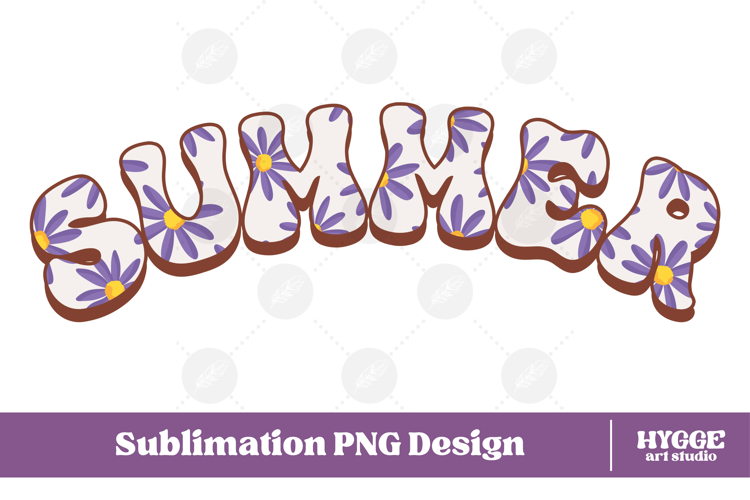 Floral Summer Png Retro Flowers Sublimation Daisy Daisies