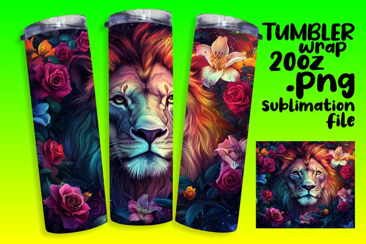 Sublimation Artwork for 20oz Tumbler , Leo