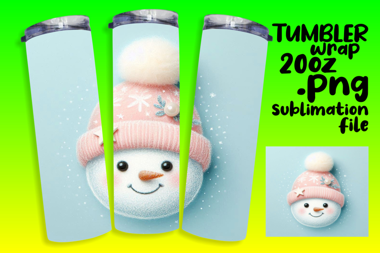 FRESH PNG for 20oz Tumbler Design , Snowman