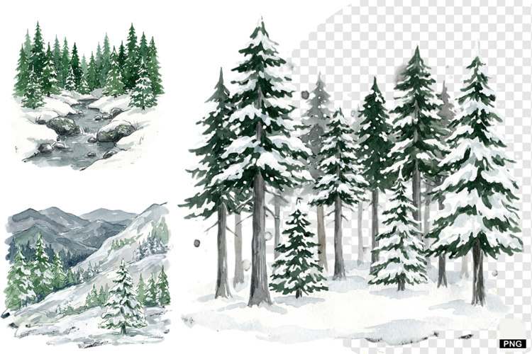 Winter Nature Escape Clipart