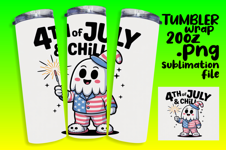GREAT GIFT 20oz Tumbler Wrap , Funny Ghost