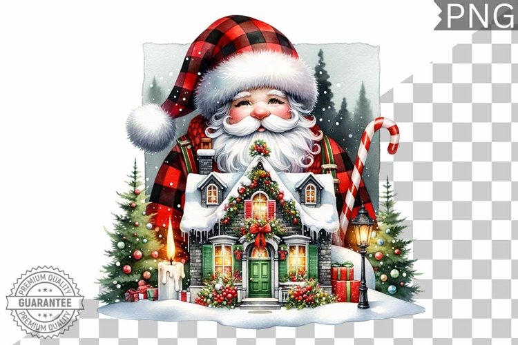 Christmas Santa Sublimation - Clipart PNG Design example image 1