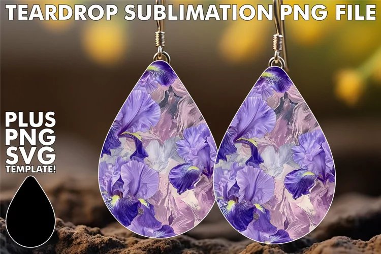 Elegance Unveiled: Teardrop Earrings with Flowered Charm