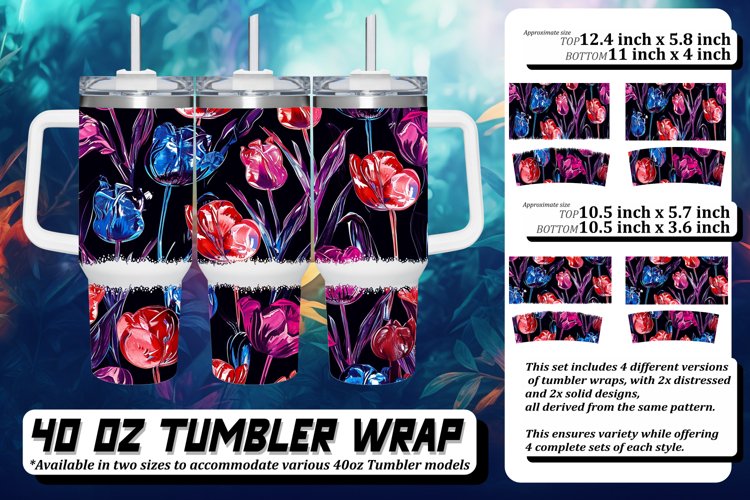 Springtime Delight Tumbler Wrap 40oz example image 1