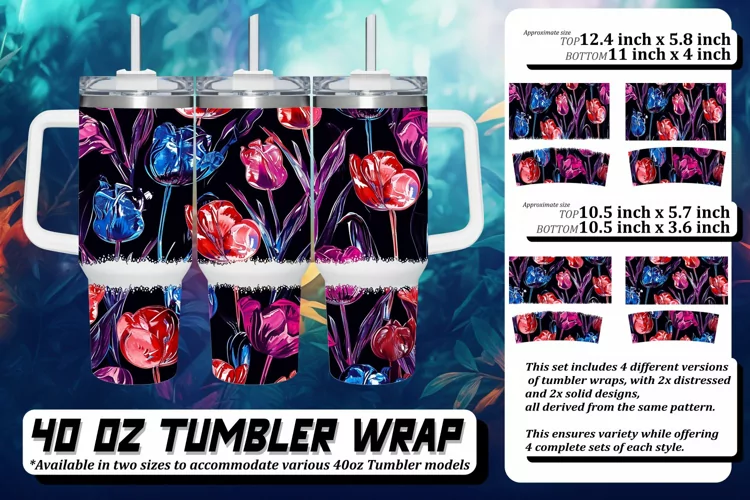 Springtime Delight Tumbler Wrap 40oz