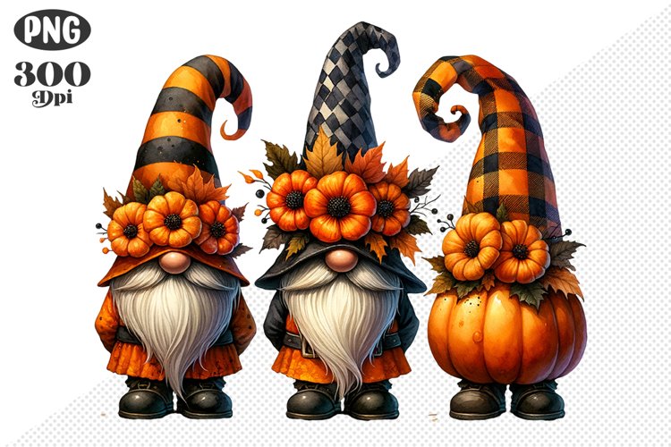 Halloween Gnomes Sublimation - Clipart PNG Design