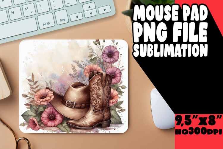 COZY MOUSE MAT INSPIRATIONAL SUBLIMATION, Western