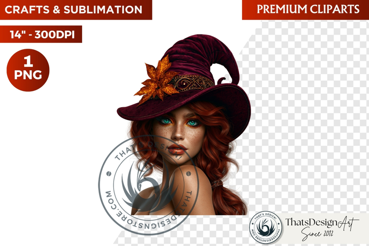 Autumn Witchcraft Clipart - Amber Spells witch PNG