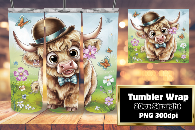 STUNNING 20oz Tumbler Design for Any Occasion , Cute Cow