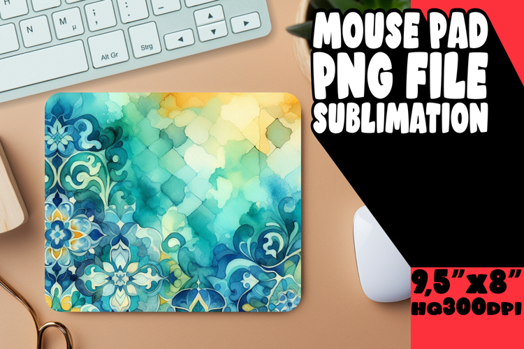 Sweet Mouse Mat Sublimation Magic, Watercolor Patter example image 1