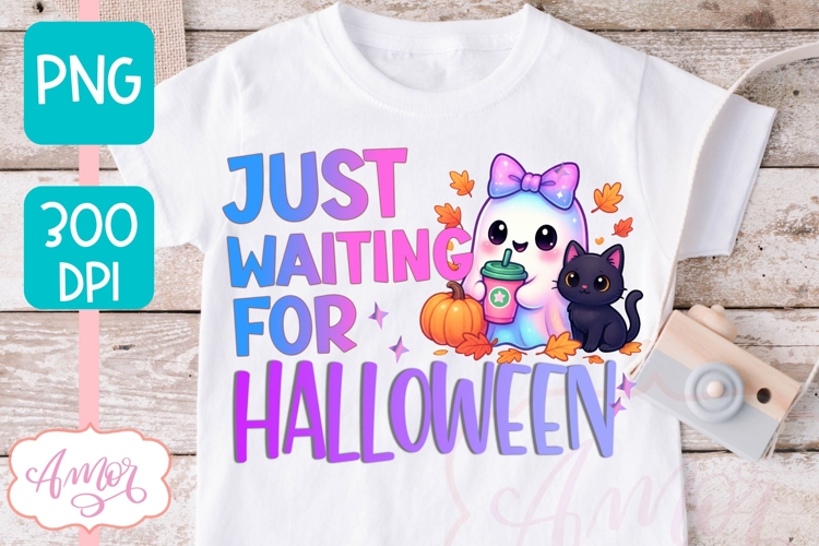 Just Wainting for Halloween PNG design for sublimation