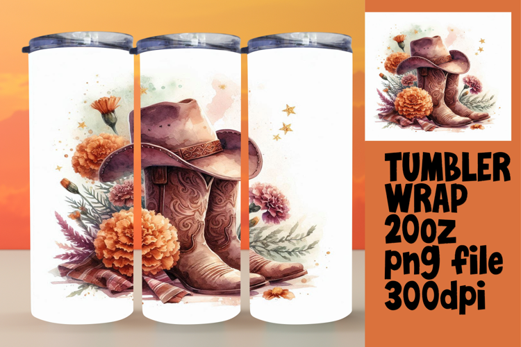 STYLISH 20oz Sublimation Design , Western