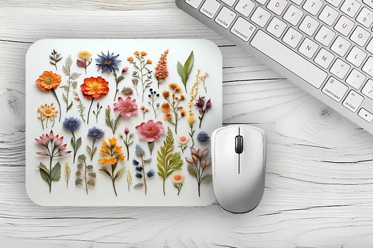 Watercolor 3d flowers Mousepad, flowers Mousepad Sublimation