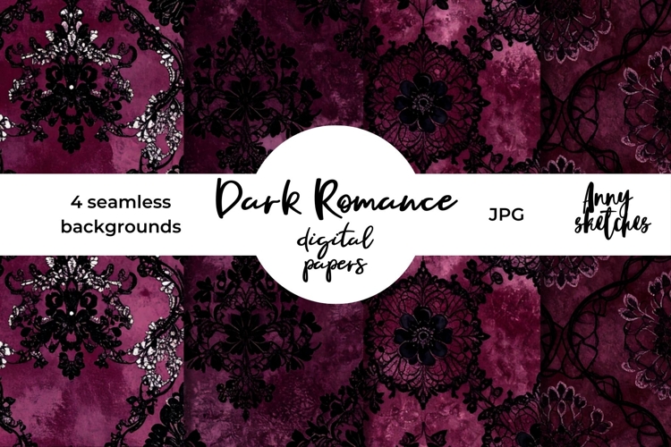 Burgundy Lace Background Smut Dark Romance Seamless Pattern