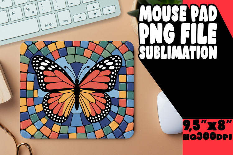 BLISSFUL mouse PAD Fun Design, Butterfly