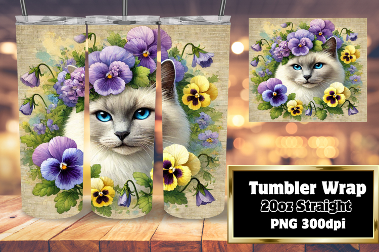 PLAYFUL PNG for 20oz Tumbler , Cute Cat