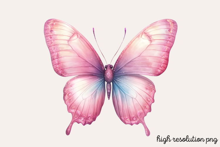 Pink Butterfly Clipart Image 17