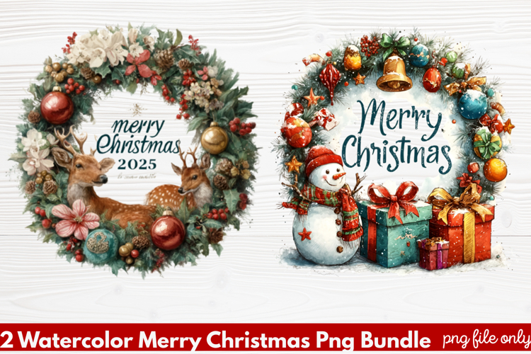 Christmas Watercolor Clipart