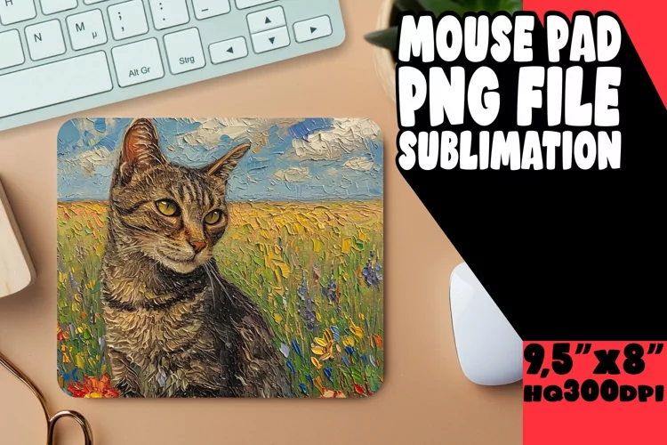 Cat-Inspired Comic Relief Mousepad