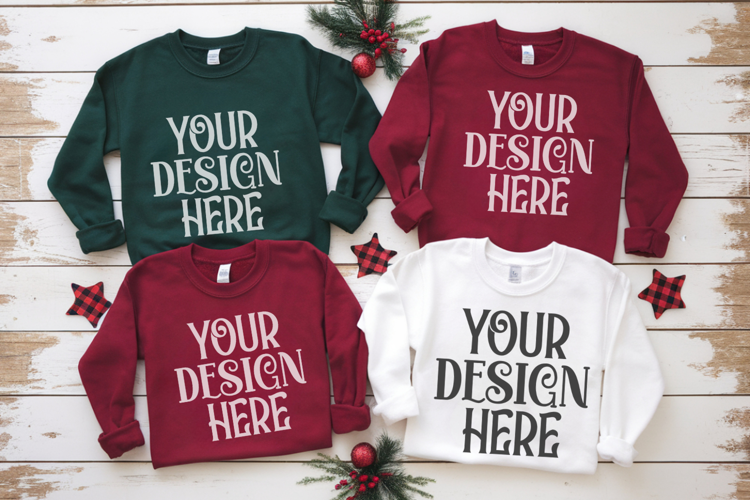Christmas Family Matching Group T-Shirt Mockup