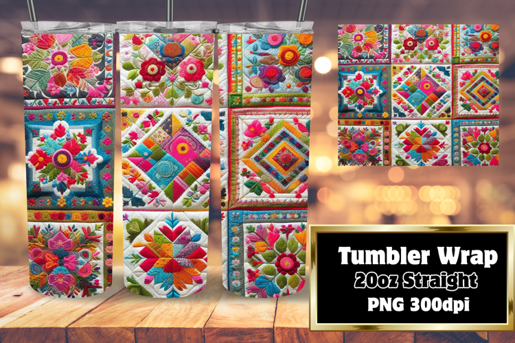 VIBRANT 20oz Gift Tumbler Design , Patchwork